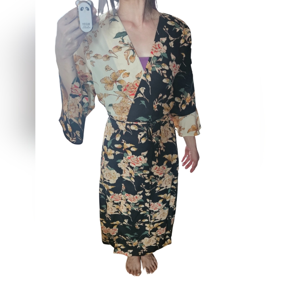 Lulu's Floral Wrap Dress